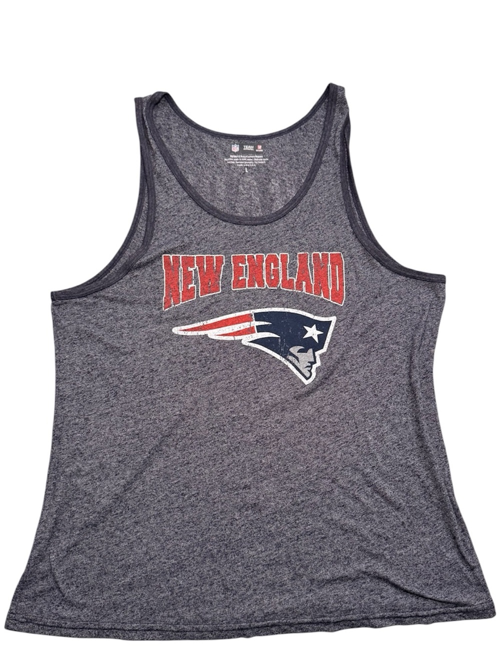 NFL Tom Brady New England Patriots Tank Top - Men's Size L- Vintage Distressed